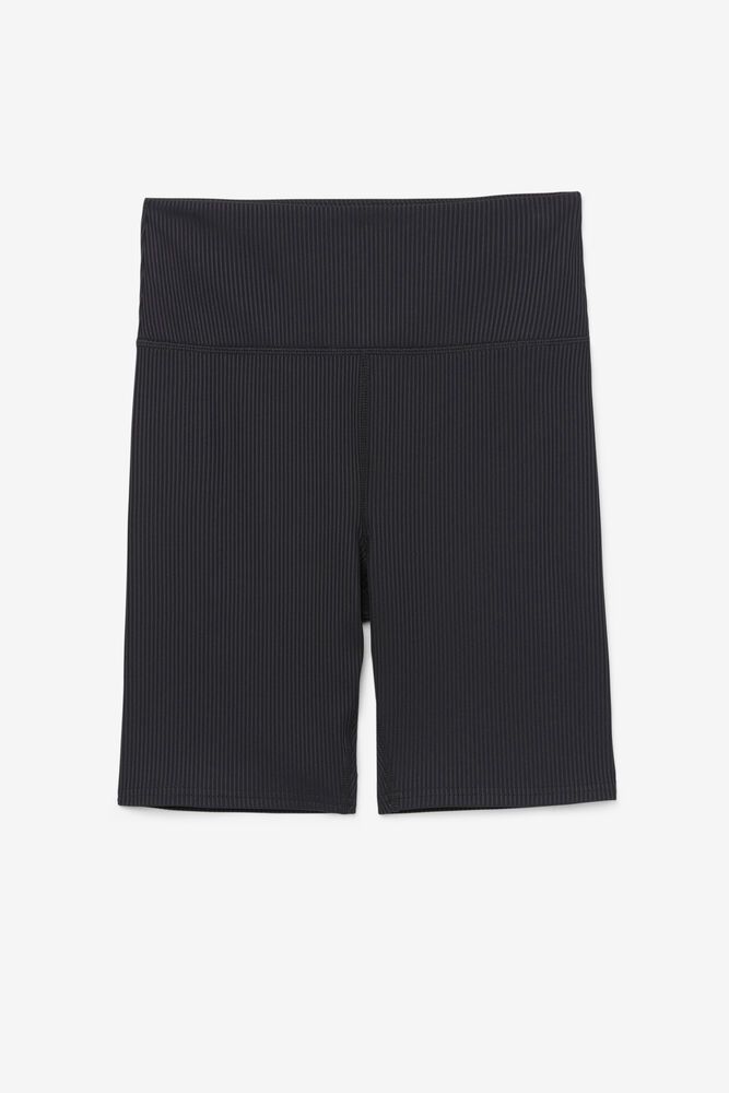 Fila Shorts Dame Svart Ribbed Essentials | Cam Høy Rise Bike 835649-QMO